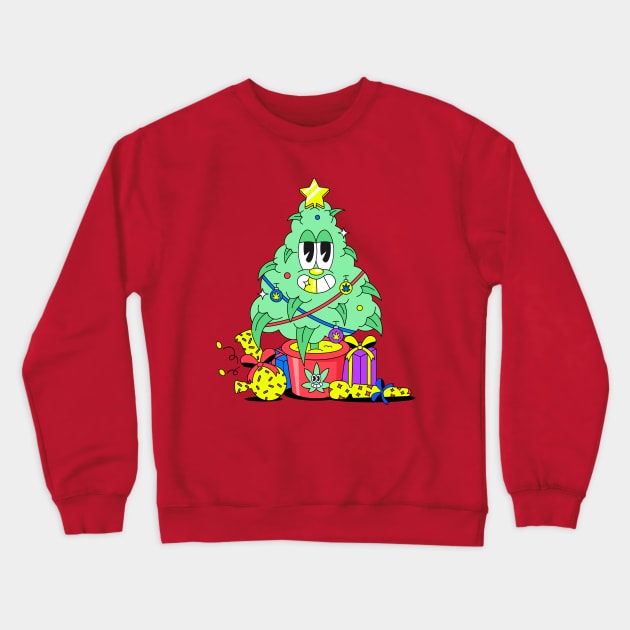 Christmas weed Crewneck Sweatshirt by ovcharka